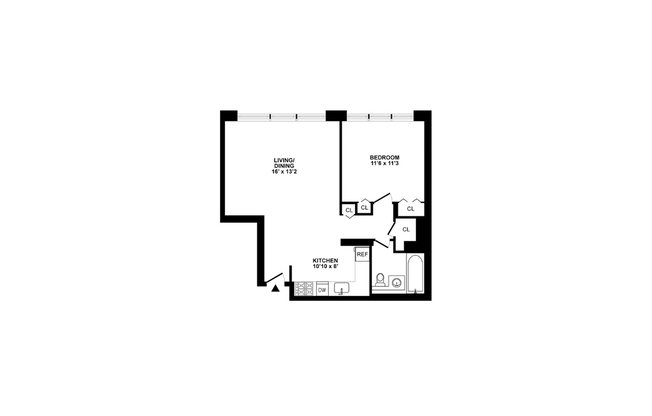 1 bed, 1 bath, 565 sqft, $4,250, Unit 8B
