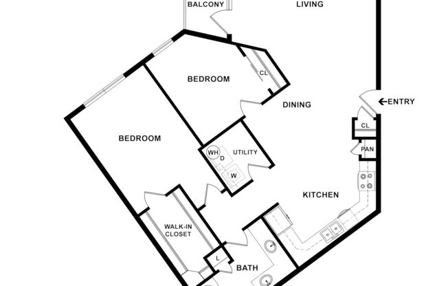 2 beds, 1 bath, 1,060 sqft, $2,130