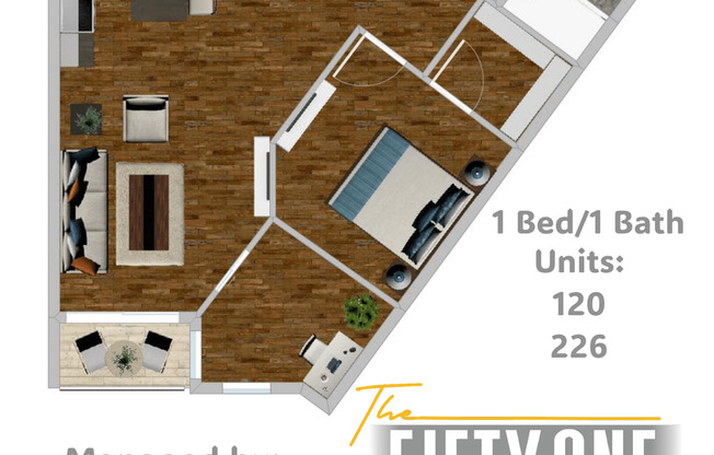 1 bed, 1 bath, 821 sqft, $1,625, Unit 226