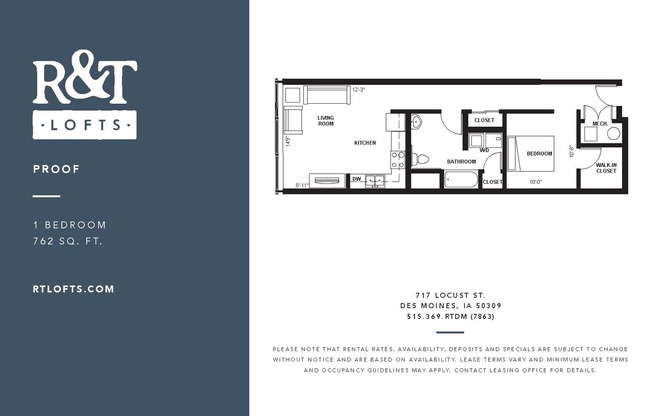 1 bed, 1 bath, 762 sqft, $1,035