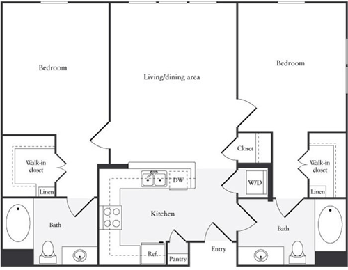 2 beds, 2 baths, 1,054 sqft, $3,529