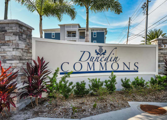 Property Signage at Dunedin Commons Apartment Homes in Dunedin, Florida, FL