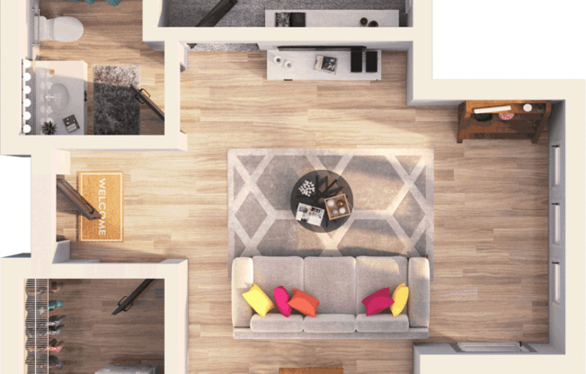 1 bed, 1 bath, 638 sqft, $1,571, Unit 213