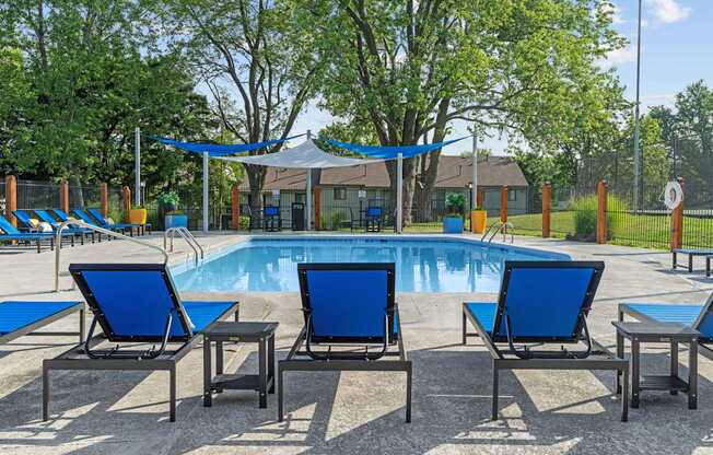 Pool with sundeck