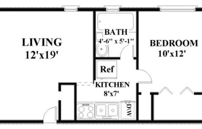 1 bed, 1 bath, 480 sqft, $1,335