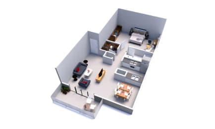 1 bed, 1 bath, 721 sqft, $1,250