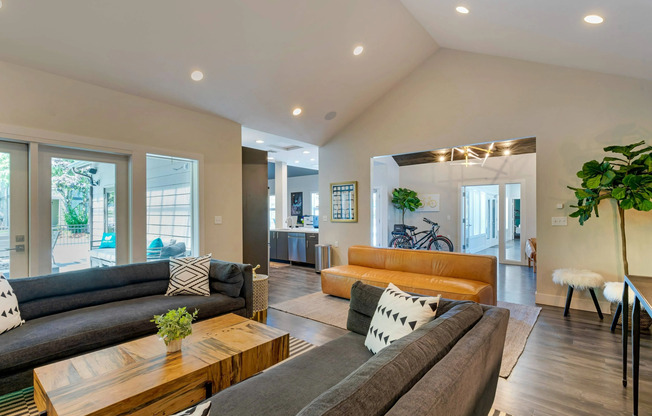 Modern Clubhouse Lounge at Forest Hills in Eugene, Oregon