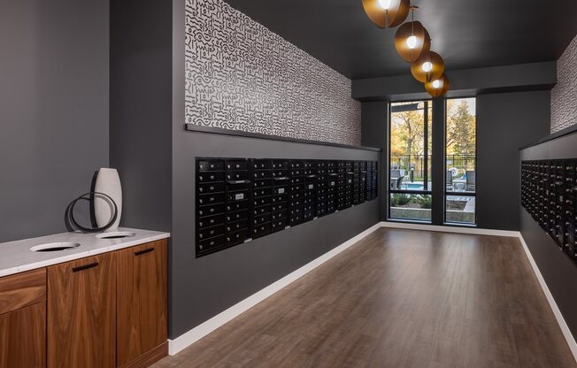 Mail room with package concierge and refrigerated storage for apartment residents