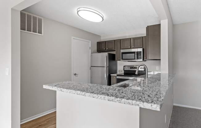 Kitchen with Granite Countertops