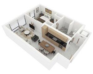 1 bed, 1 bath, 816 sqft, $3,207