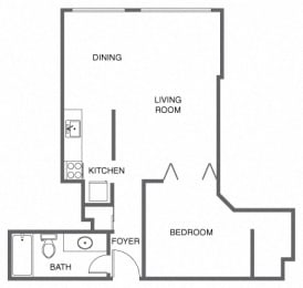 Studio, 1 bath, $3,449