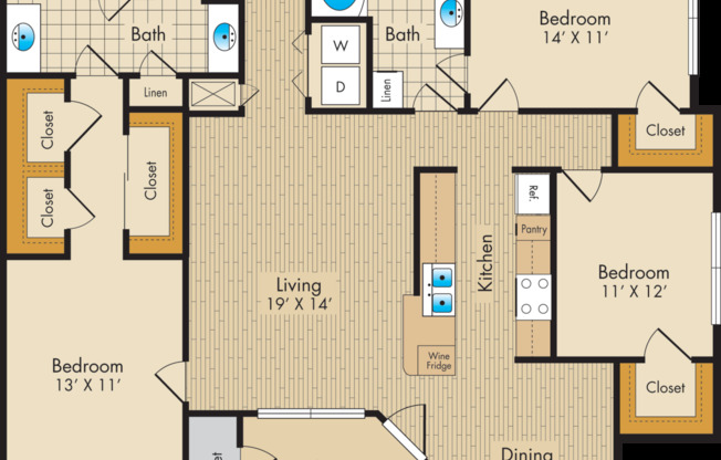 3 beds, 2 baths, 1,500 sqft, $2,720