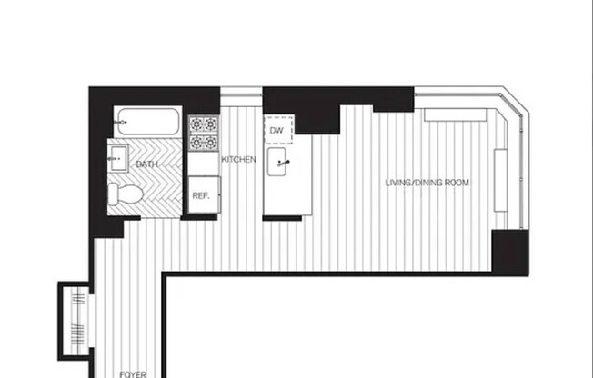 Studio, 1 bath, $3,840, Unit 12F