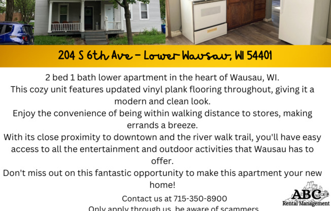 2 beds, 1 bath, $795