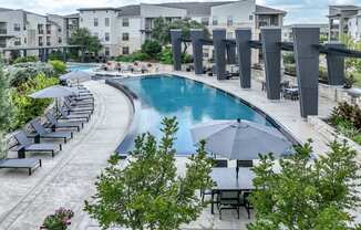 resort-style swimming pool at The Allure apartments