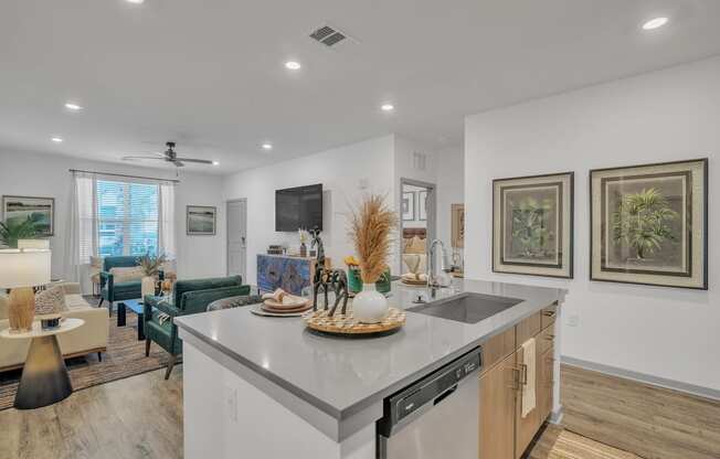 Fitted Kitchen With Island Dining at Canter, Ocala