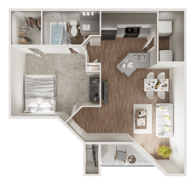 1 bed, 1 bath, 600 sqft, $1,360