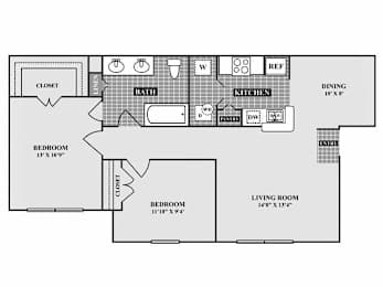 2 beds, 1 bath, 900 sqft, $1,675