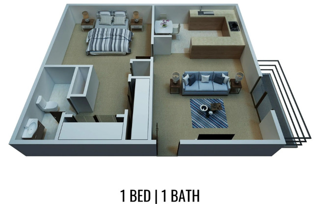 1 bed, 1 bath, 633 sqft, $2,425, Unit 810D3