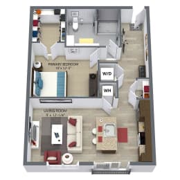 1 bed, 1 bath, 741 sqft, $1,829