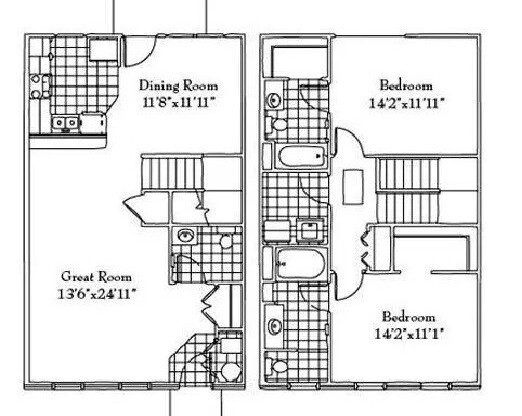 2 beds, 2.5 baths, 1,488 sqft, $1,689, Unit 523