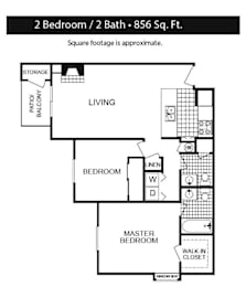 2 beds, 2 baths, 856 sqft, $1,195