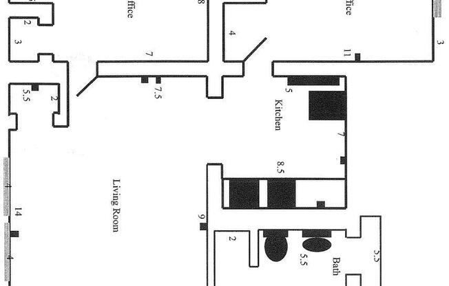 1 bed, 1 bath, 500 sqft, $1,100, Unit Apt #1