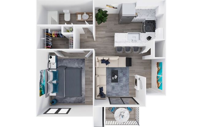 1 bed, 1 bath, 671 sqft, $2,335, Unit G036