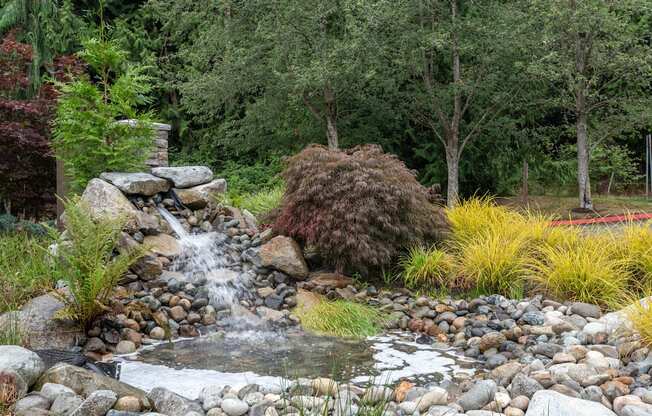 Small Pond with Waterfall at North Creek Apartments, Everett, Washington