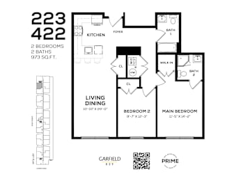 2 beds, 2 baths, 882 sqft, $3,000