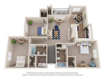 3 beds, 2 baths, 1,320 sqft, $1,727