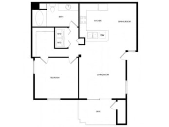 1 bed, 1 bath, 803 sqft, $1,995