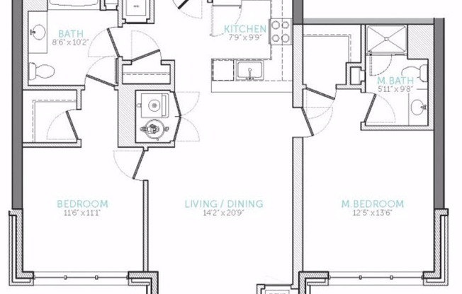 2 beds, 2 baths, 1,166 sqft, $4,274