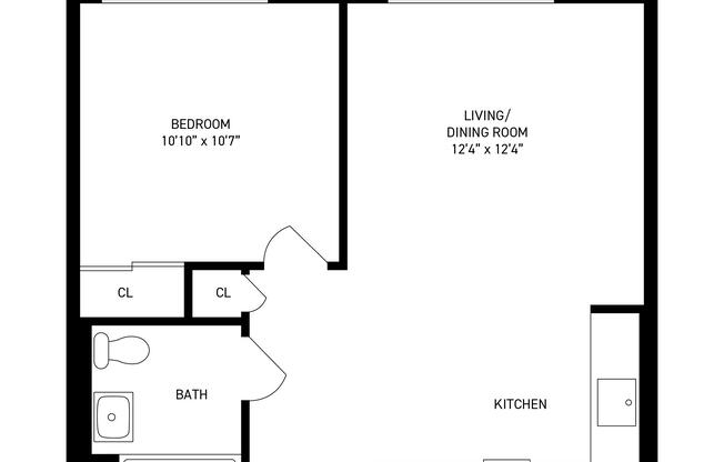 1 bed, 1 bath, $3,095, Unit 207