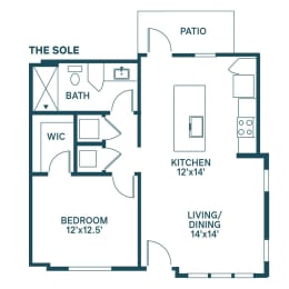 1 bed, 1 bath, 734 sqft, $1,794