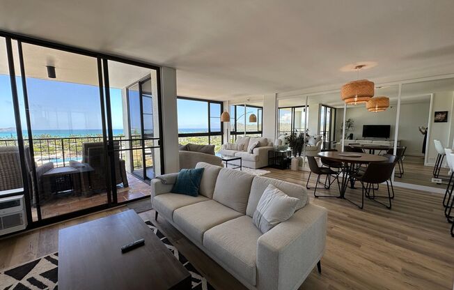 Stunning Panoramic Ocean Views! Fully furnished, fully renovated, 2 bedroom, 2 bathroom unit at Windward Passage