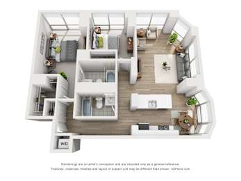 2 beds, 2 baths, 1,097 sqft, $3,935