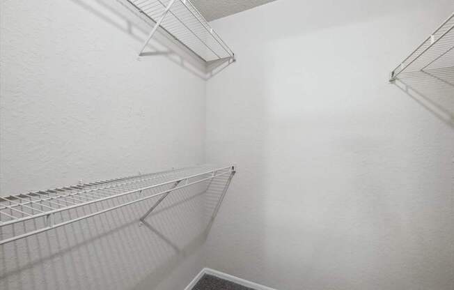 Walk-In Closet With Built-In Shelving