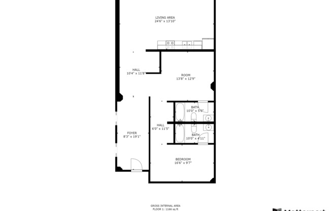 2 beds, 2 baths, 1,158 sqft, $1,550, Unit 411