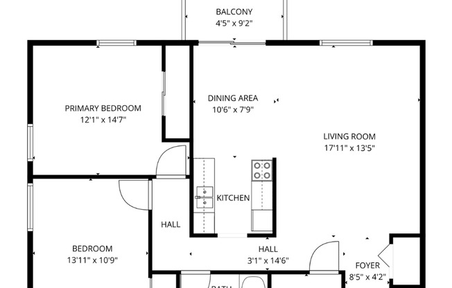 2 beds, 1 bath, 940 sqft, $875, Unit 2521-201