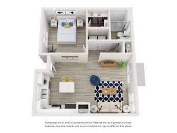 1 bed, 1 bath, 679 sqft, $1,834