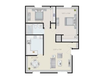 2 beds, 1 bath, 660 sqft, $925