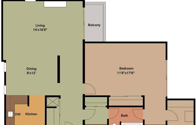 1 bed, 1 bath, 531 sqft, $1,850, Unit 140111