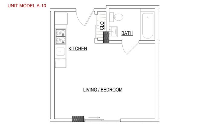 Studio, 1 bath, 355 sqft, $2,820, Unit 345 6th St, Unit 513