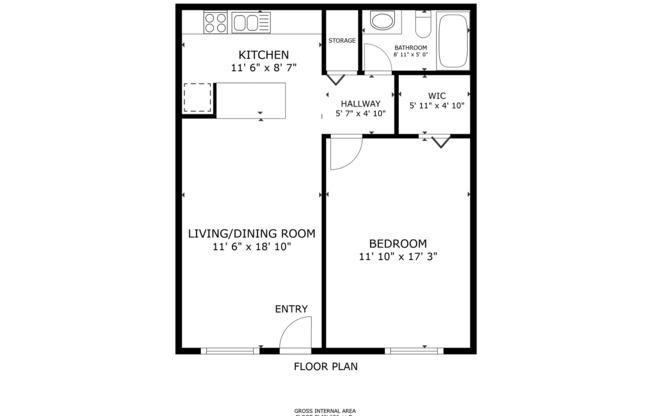 1 bed, 1 bath, 675 sqft, $900, Unit 2597-2P