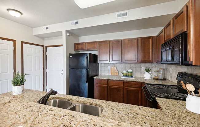 Kitchen with Granite Countertops