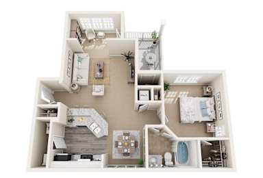 1 bed, 1 bath, 960 sqft, $1,350