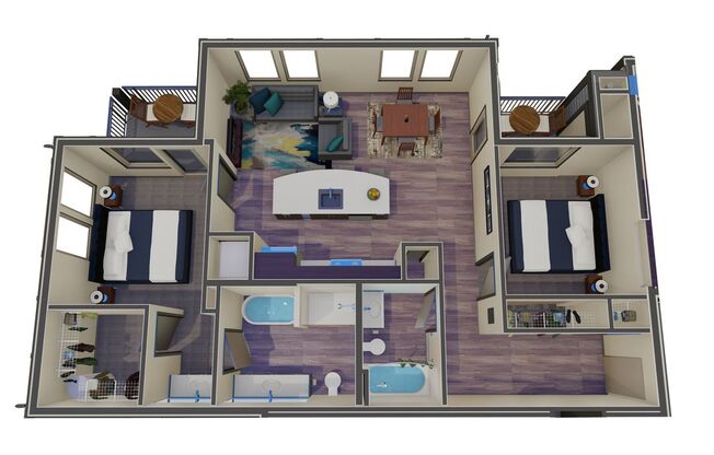 2 beds, 2 baths, 1,064 sqft, $2,599, Unit 233-502