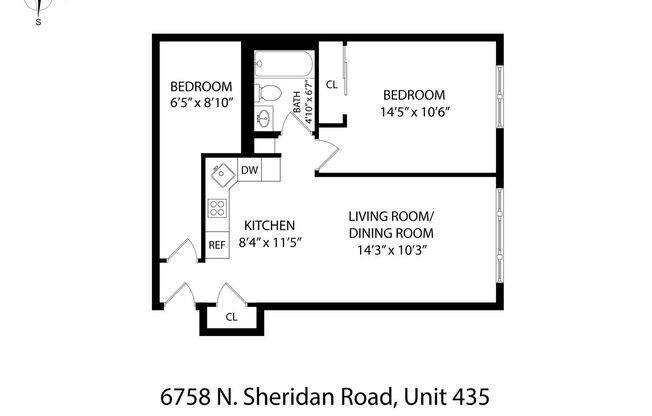 2 beds, 1 bath, $1,995, Unit 435