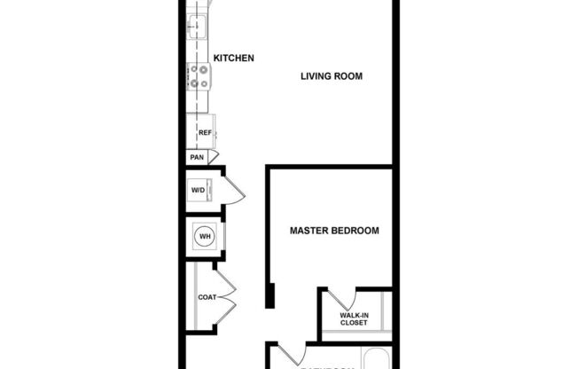 Studio, 1 bath, 702 sqft, $1,370